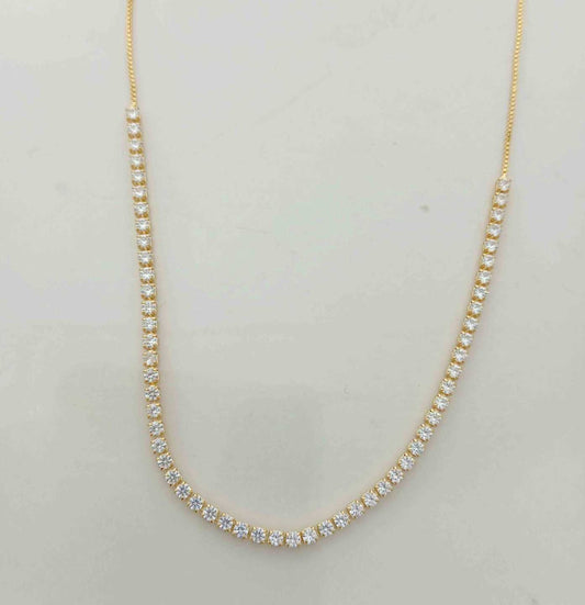 Collar Bañado En Oro 18K Circones Ajustable