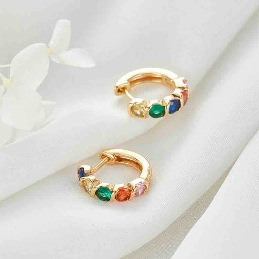 Aro Bañado Oro 18k Argollar Cicones Colores